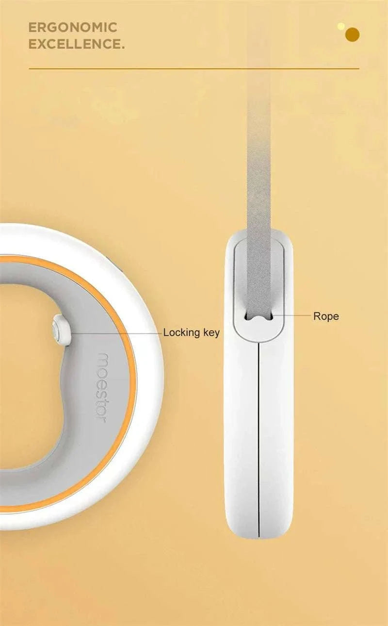 3m Retractable Dog Leash with One-Hand Brake & Anti-Slip Handle-Orange