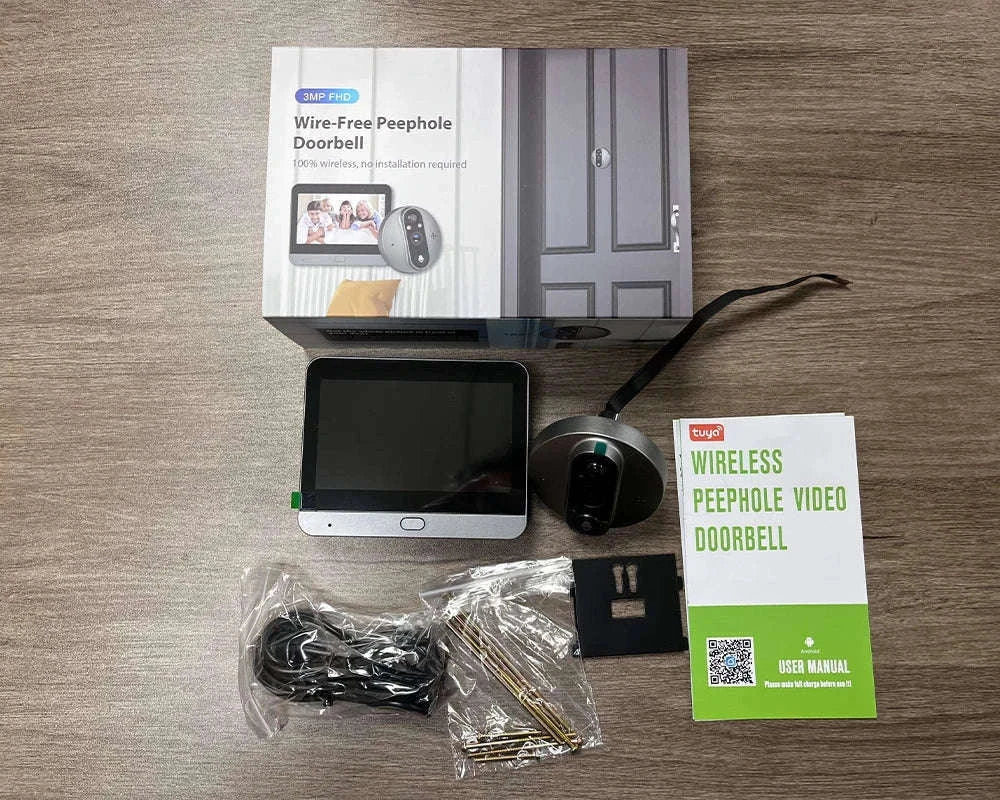 3MP Smart WiFi Peephole Camera with 4.3-inch LCD Viewer-Peephole