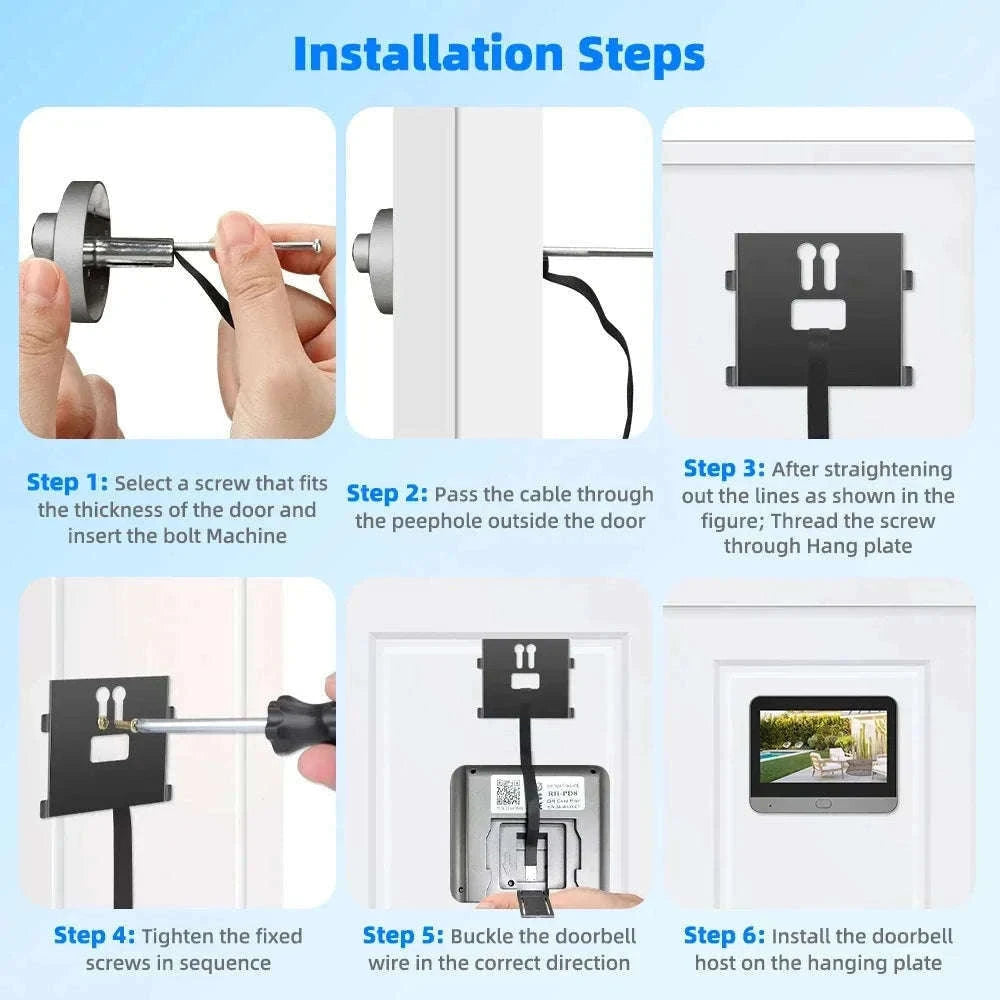 3MP Smart WiFi Peephole Camera with 4.3-inch LCD Viewer-Peephole
