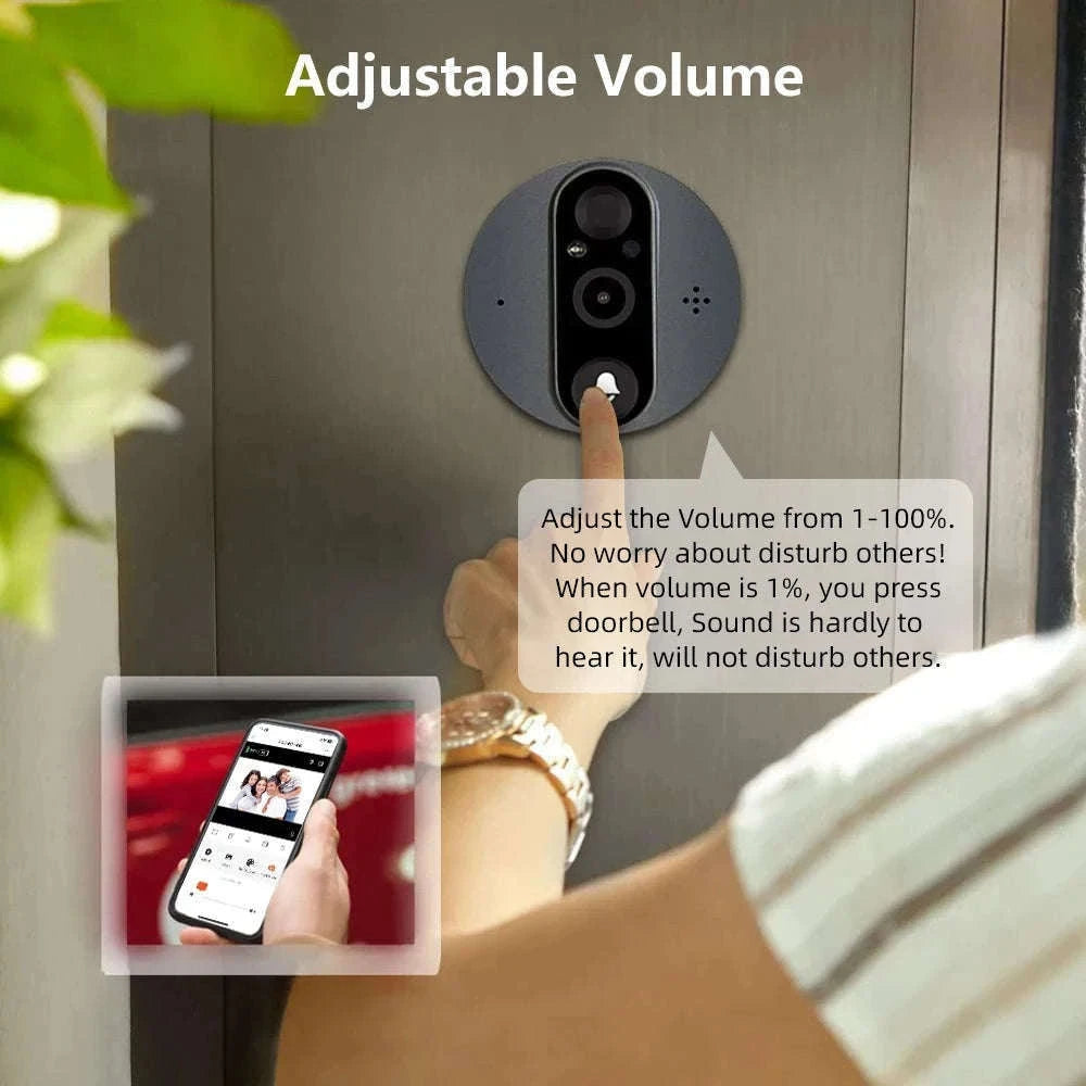 3MP Smart WiFi Peephole Camera with 4.3-inch LCD Viewer-Peephole