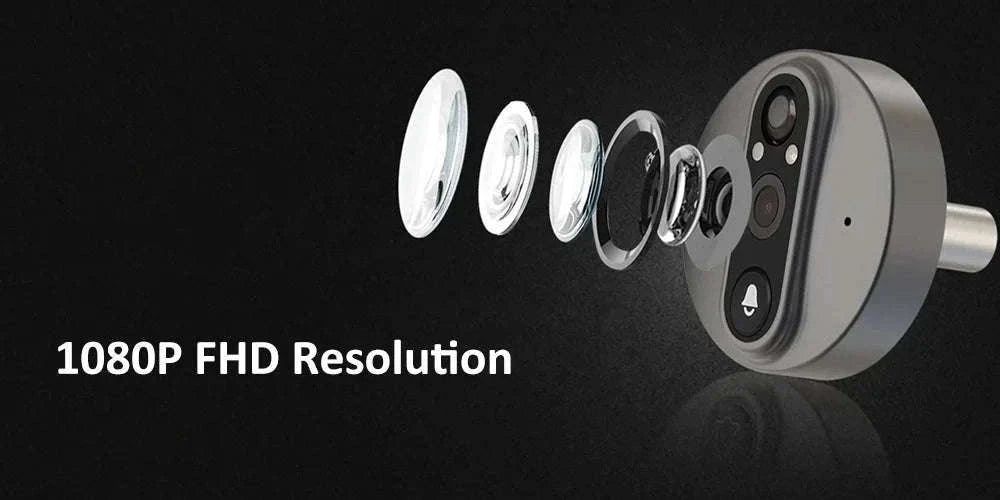 3MP Smart WiFi Peephole Camera with 4.3-inch LCD Viewer-Peephole