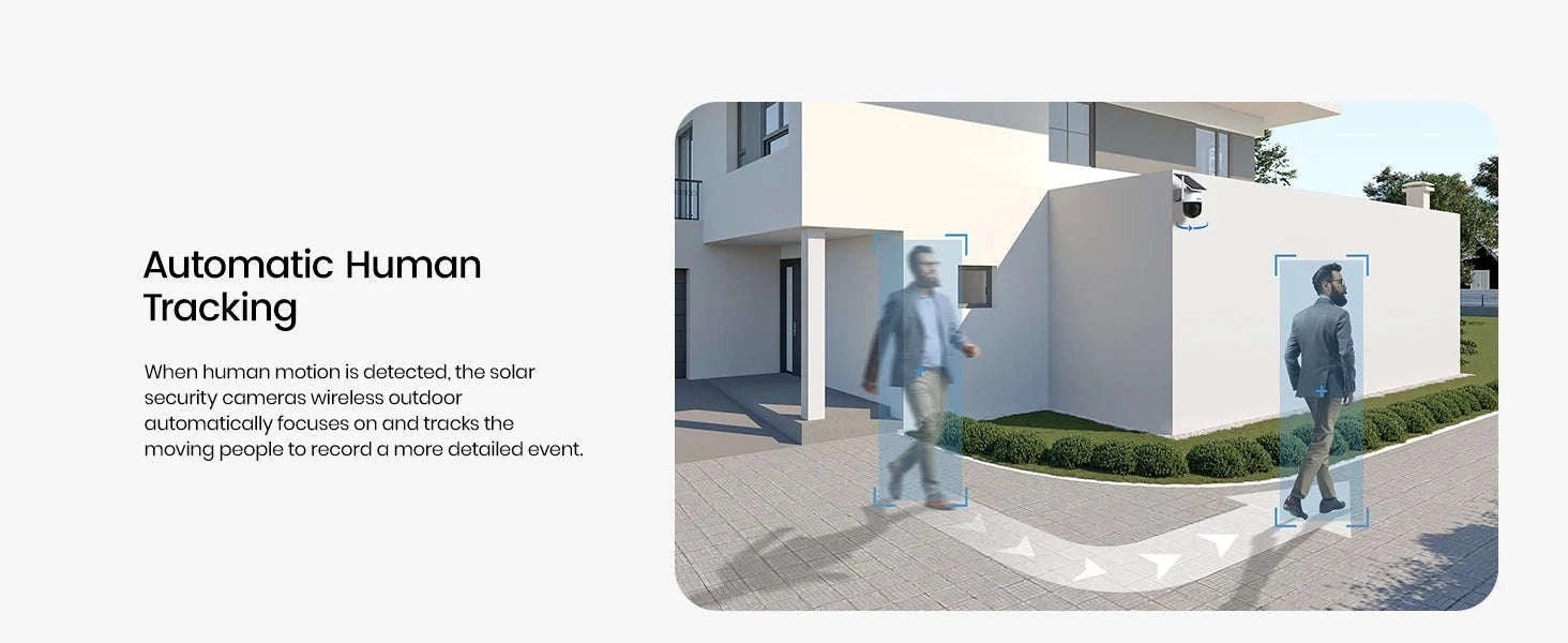 3MP Solar Security Camera and Baby Monitor with Two-Way Audio-2pcs set / United States