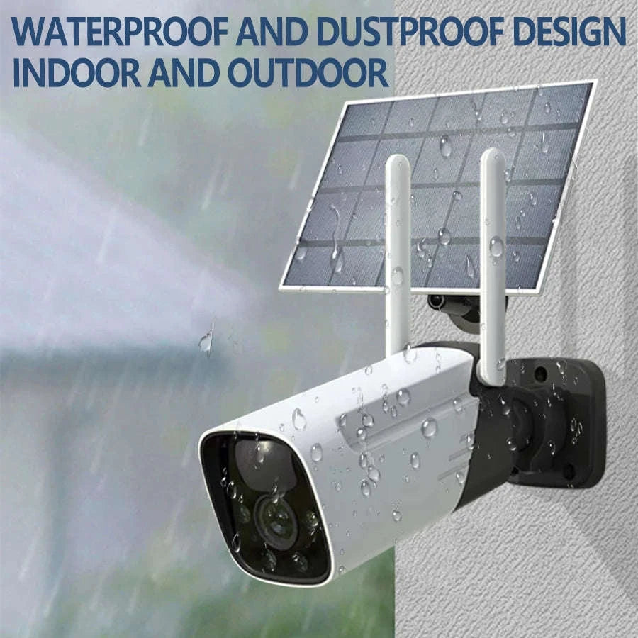3MP Solar WiFi Security Camera Outdoor with Night Vision & PIR Detection-3MP NO SD Card
