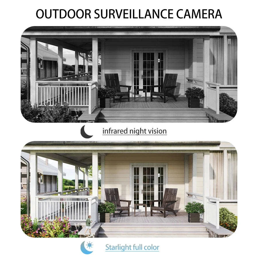 3MP Solar WiFi Security Camera Outdoor with Night Vision & PIR Detection-3MP NO SD Card
