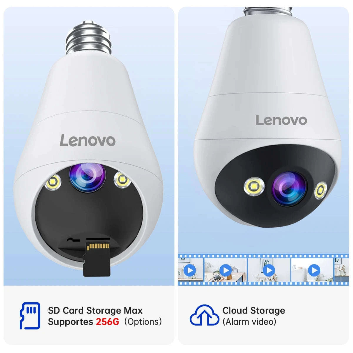 3MP WiFi Bulb Security Camera with 360° View & Night Vision-3MP Bulb Camera