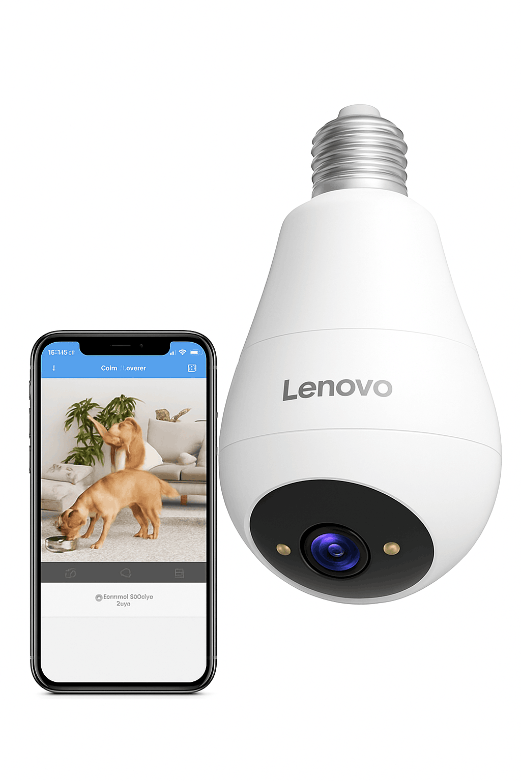 3MP WiFi Bulb Security Camera with 360° View & Night Vision-3MP Bulb Camera