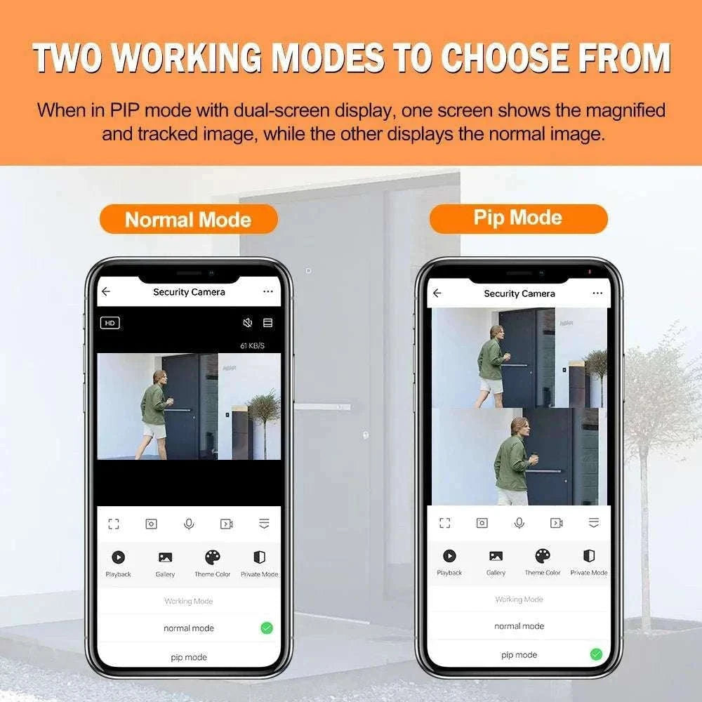 3MP WiFi Door Viewer Camera with Motion Detection & 2-Way Audio-Only Camera