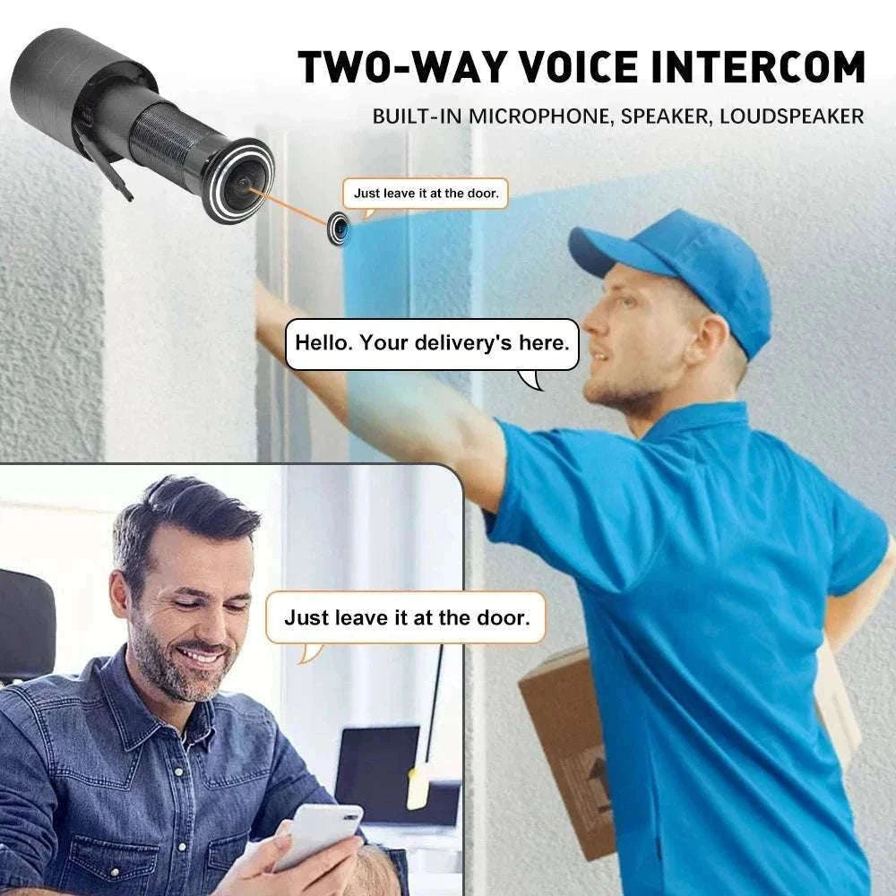 3MP WiFi Door Viewer Camera with Motion Detection & 2-Way Audio-Only Camera