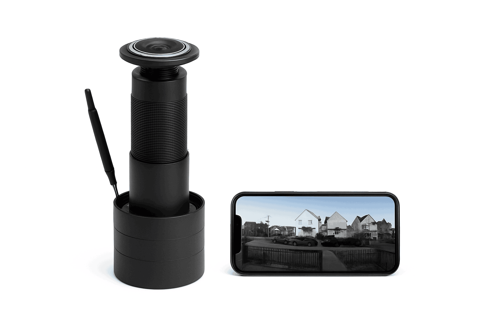 3MP WiFi Door Viewer Camera with Motion Detection & 2-Way Audio-Only Camera