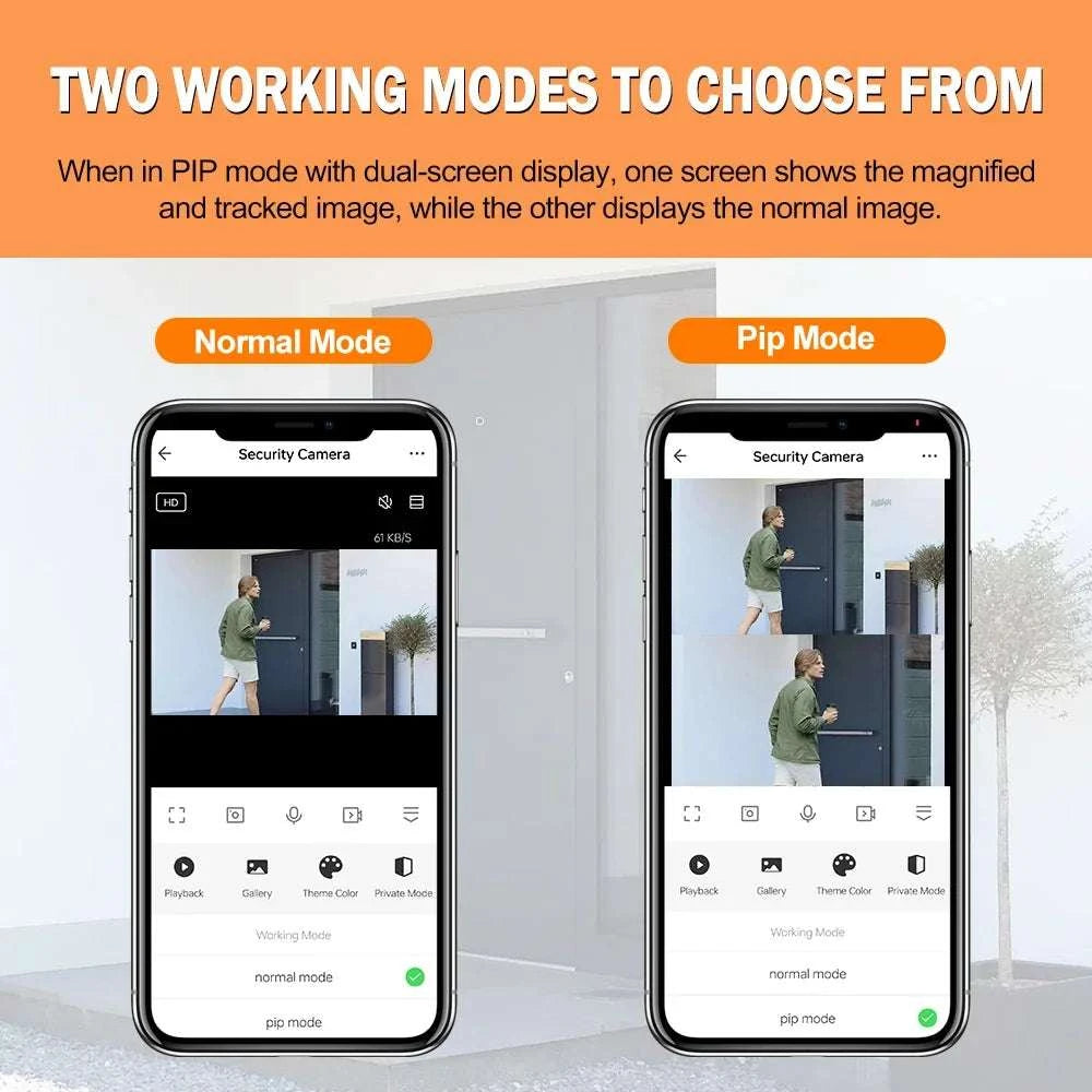 3MP WiFi Door Viewer Camera with Motion Detection & 2-Way Audio-Only Camera