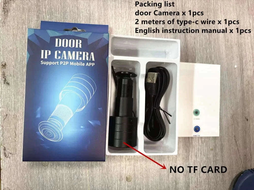 3MP WiFi Peephole Camera with 155° Wide-Angle Door View-NO TF CARD