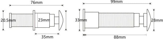 3MP WiFi Peephole Camera with 155° Wide-Angle Door View-NO TF CARD