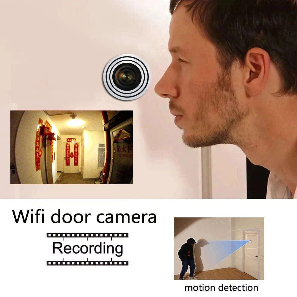 3MP WiFi Peephole Camera with 155° Wide-Angle Door View-NO TF CARD