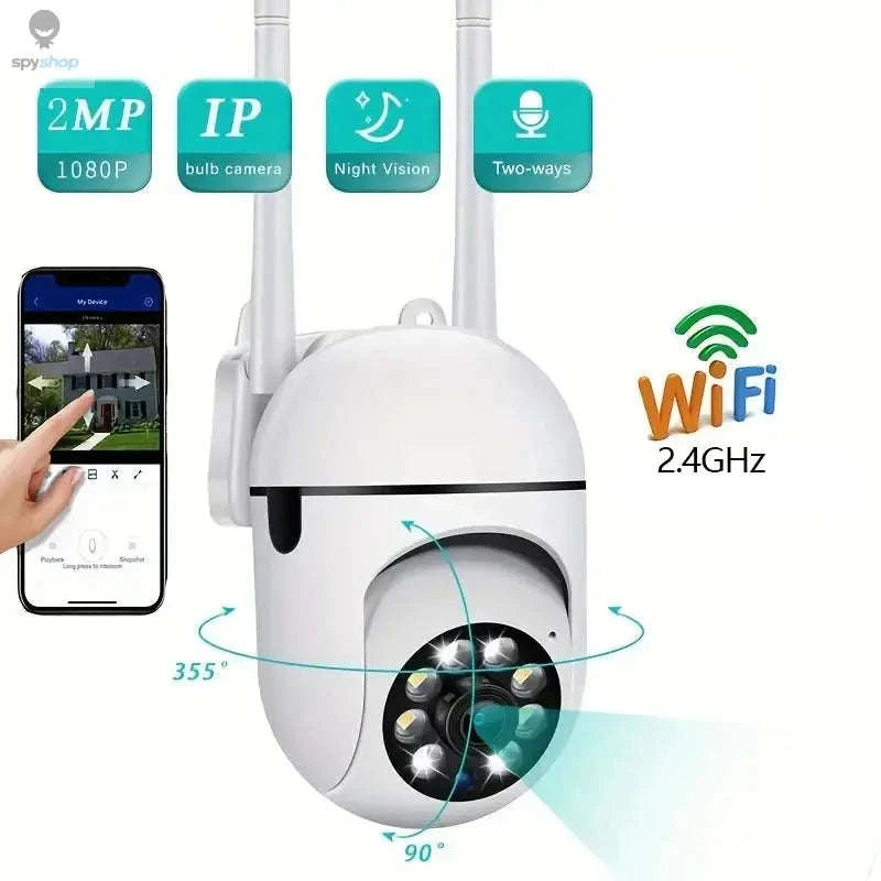 3MP WiFi PTZ Security Camera – Pan Tilt Zoom, Night Vision, Smart Alerts-EU Plug