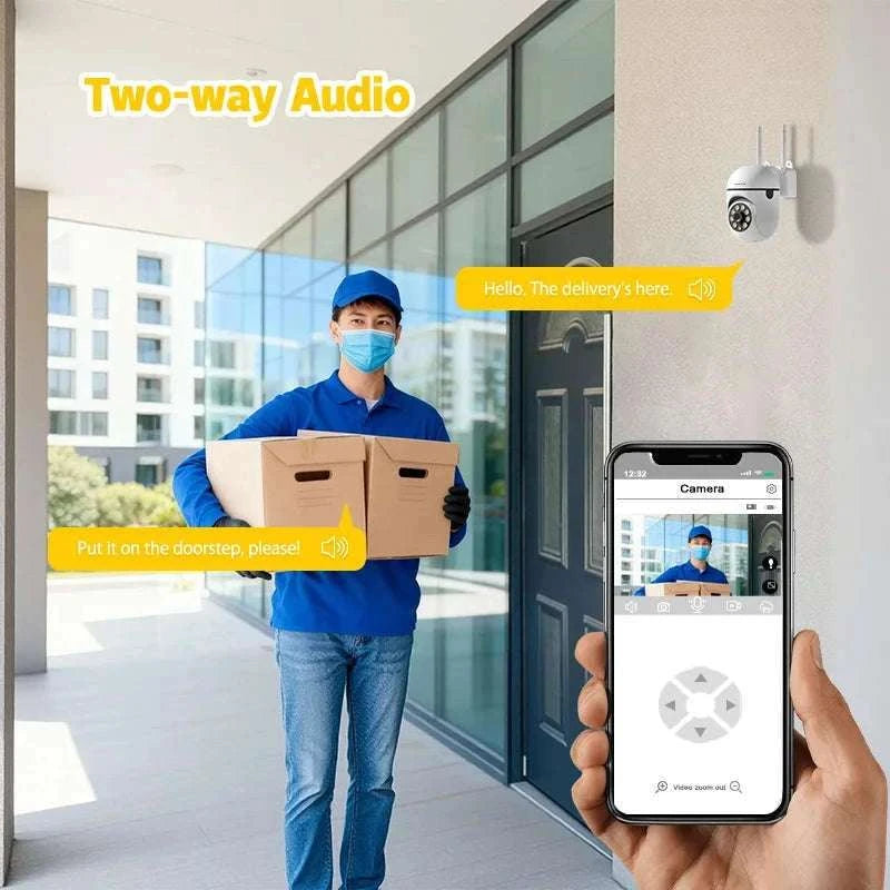 3MP WiFi PTZ Security Camera with 360° View & Two-Way Audio-WiFi NO Card / United States