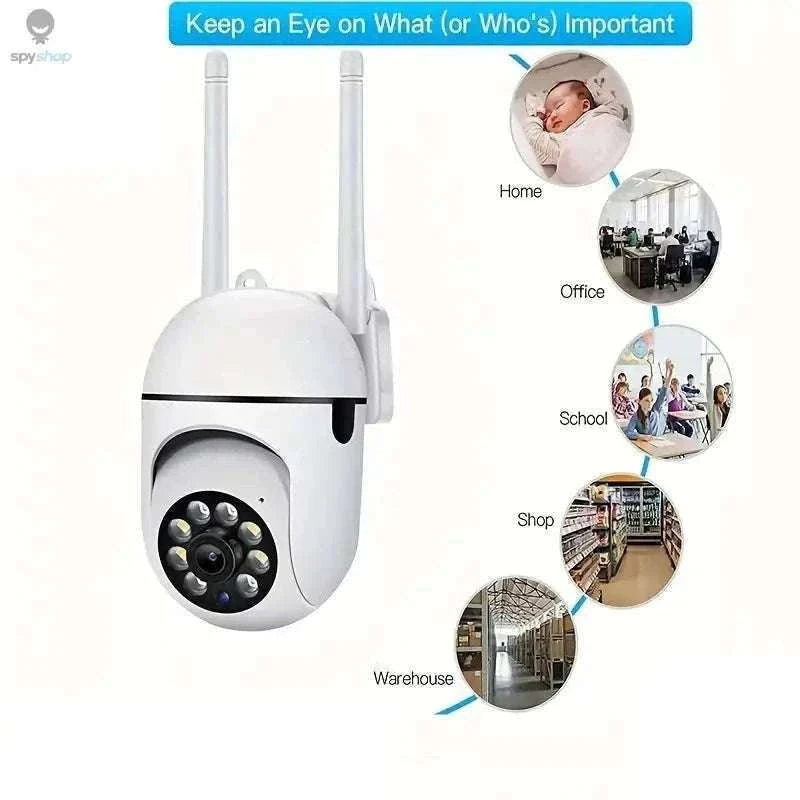 3MP WiFi PTZ Security Camera with Night Vision and Alerts-EU Plug
