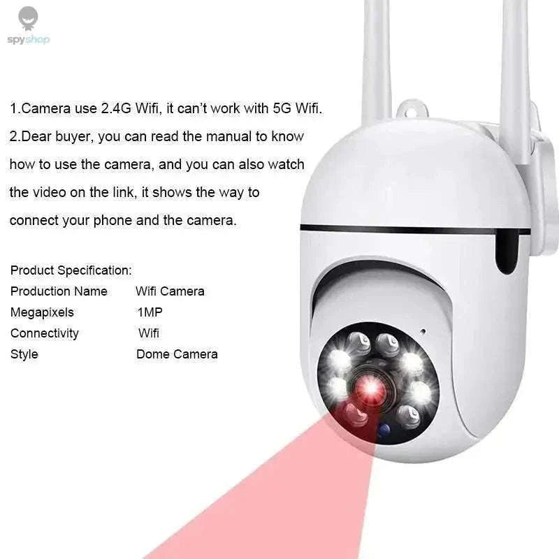 3MP WiFi PTZ Security Camera with Night Vision and Alerts-EU Plug