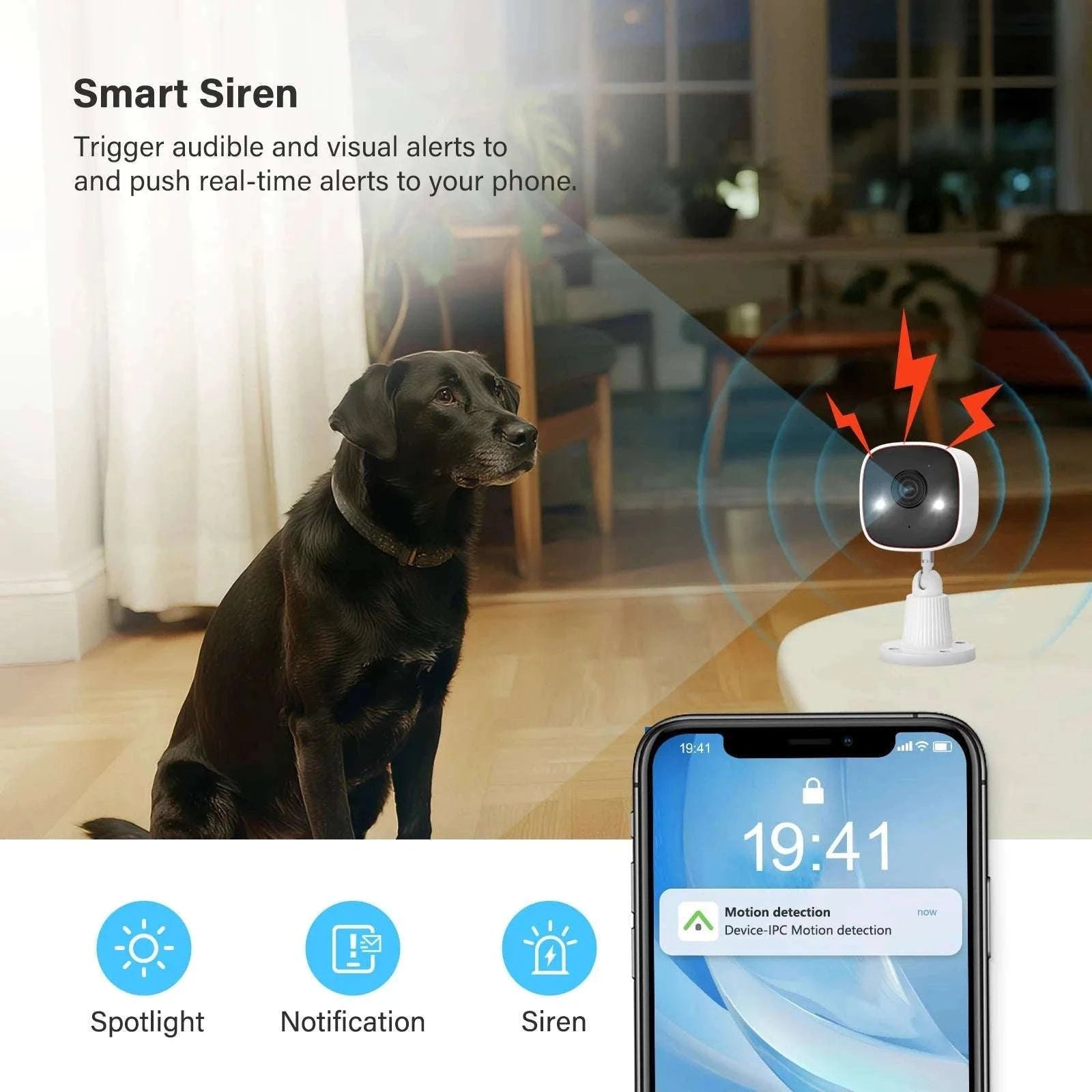 3MP WiFi Security Camera 1296P Outdoor Indoor Waterproof IP66-4PCS / United States
