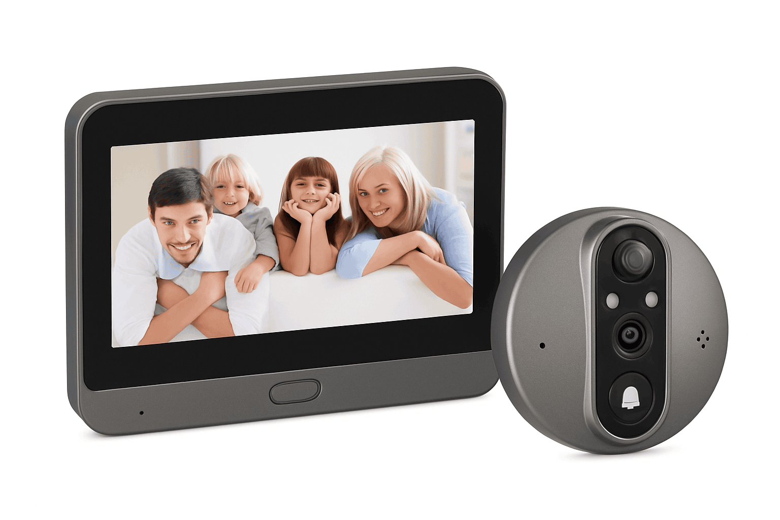 3MP WiFi Smart Doorbell Camera with Monitor and Night Vision-PD8A Door Cam 32G