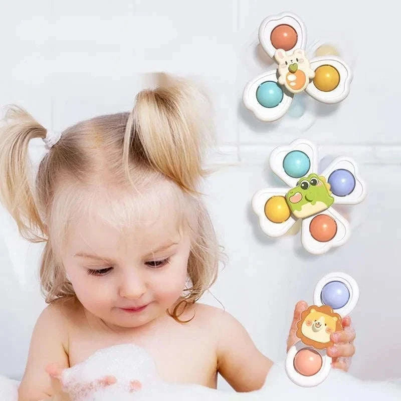 3PCS Suction Cup Spinner Toy for Bath-3pcs