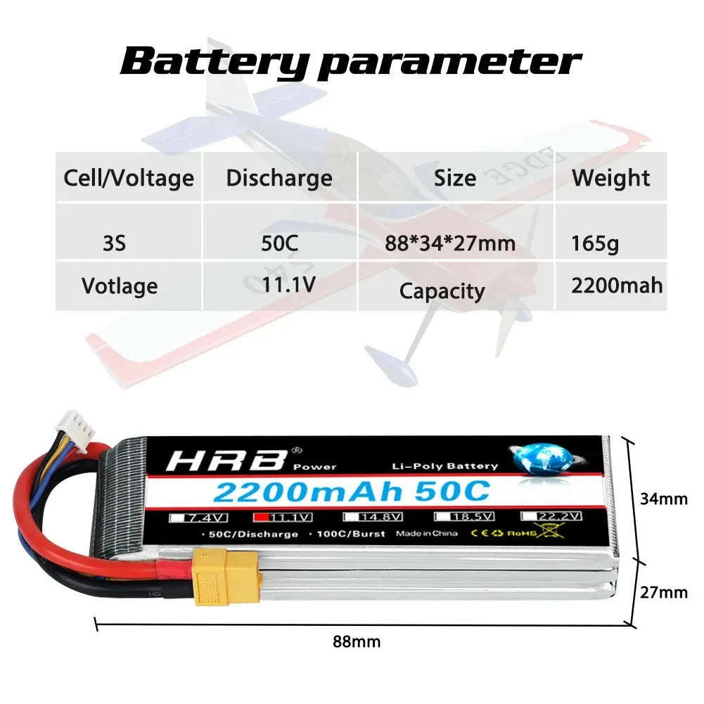 3S 2200mAh Lipo Battery with XT60 Plug for RC Models-3S 2200mah XT60 1PC / france