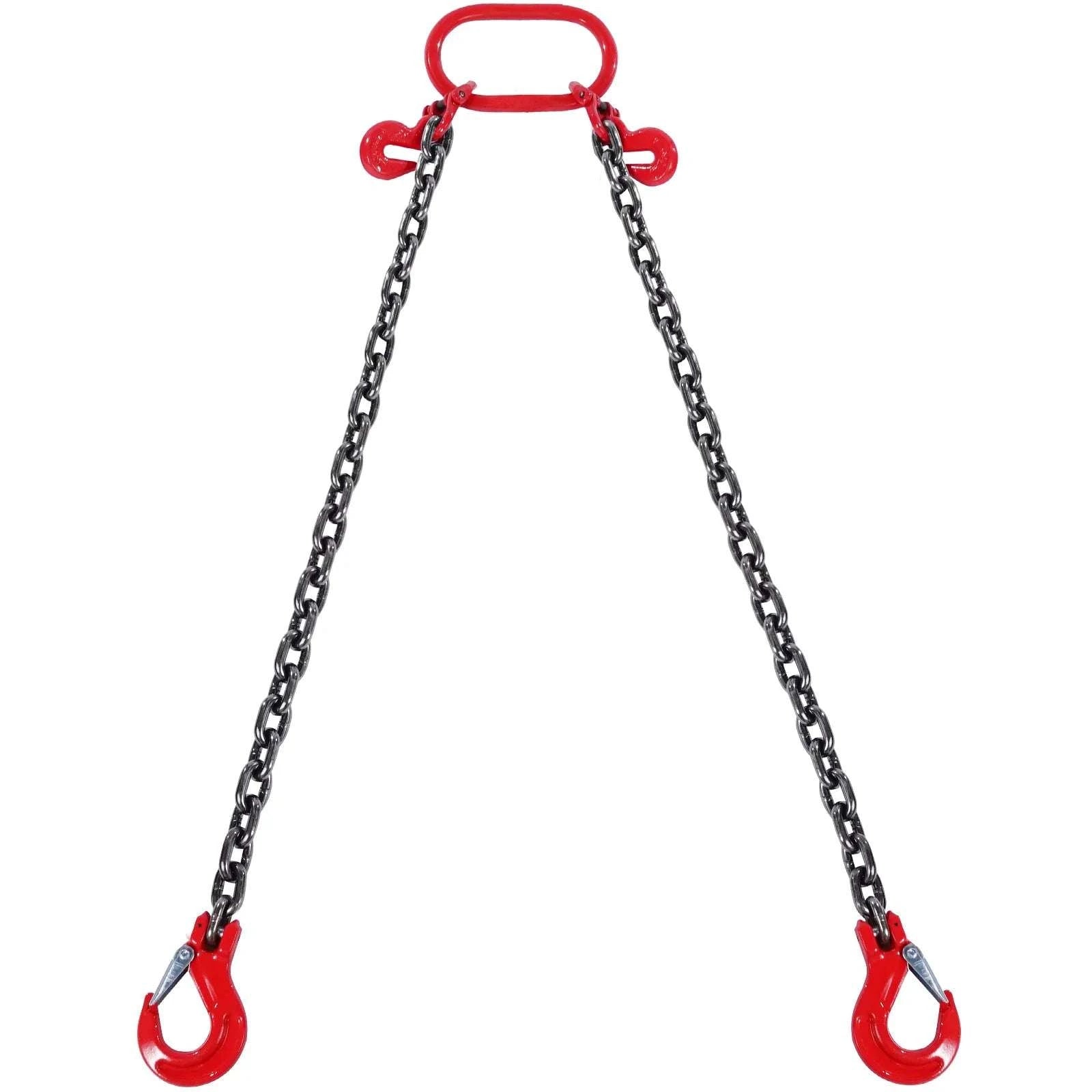 3T Chain Sling 6ft G80 Lifting Chains with Dual Grab Hooks-10mm / United States