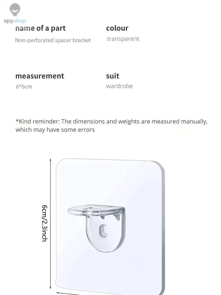 4/10pcs Wardrobe Divider Brackets Non-Marking Sticky Kitchen Cabinet Divider Brackets Anti-Side Slip Layer Support Brackets Spy-shop.com