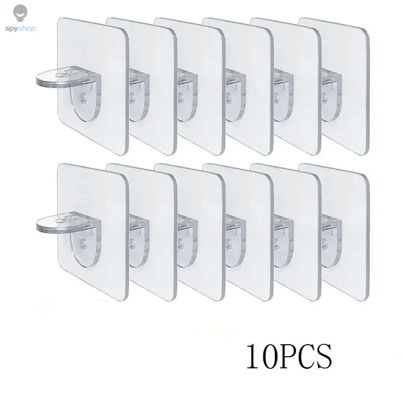 4/10pcs Wardrobe Divider Brackets Non-Marking Sticky Kitchen Cabinet Divider Brackets Anti-Side Slip Layer Support Brackets Spy-shop.com