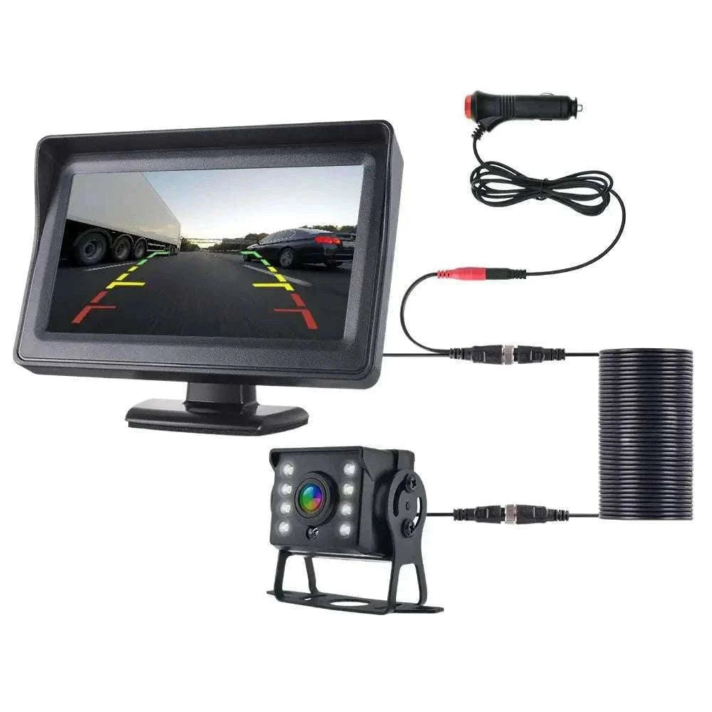 4.3" HD Backup Camera System with Monitor for Car & Truck-MBUS-15M