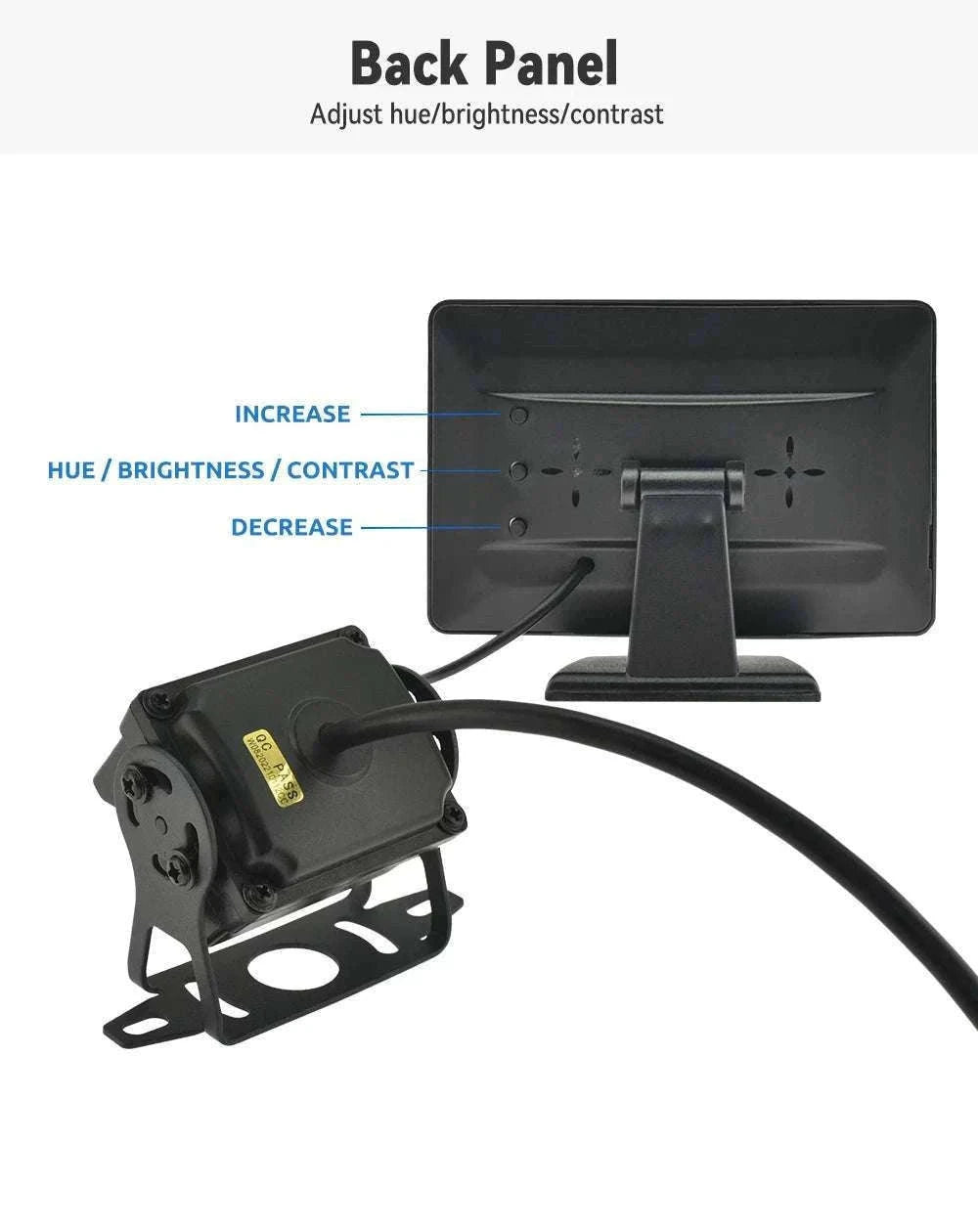 4.3" HD Backup Camera System with Monitor for Car & Truck-MBUS-15M