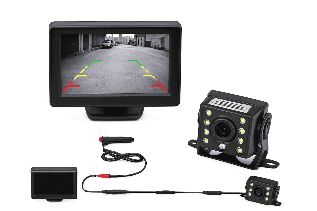 4.3" HD Backup Camera System with Monitor for Car & Truck-MBUS-15M