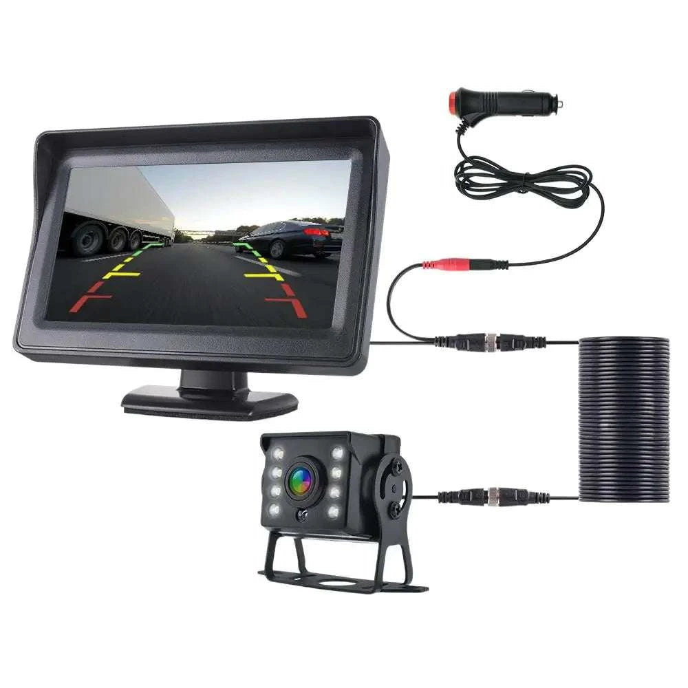 4.3" HD Backup Camera System with Monitor for Car & Truck-MBUS-15M