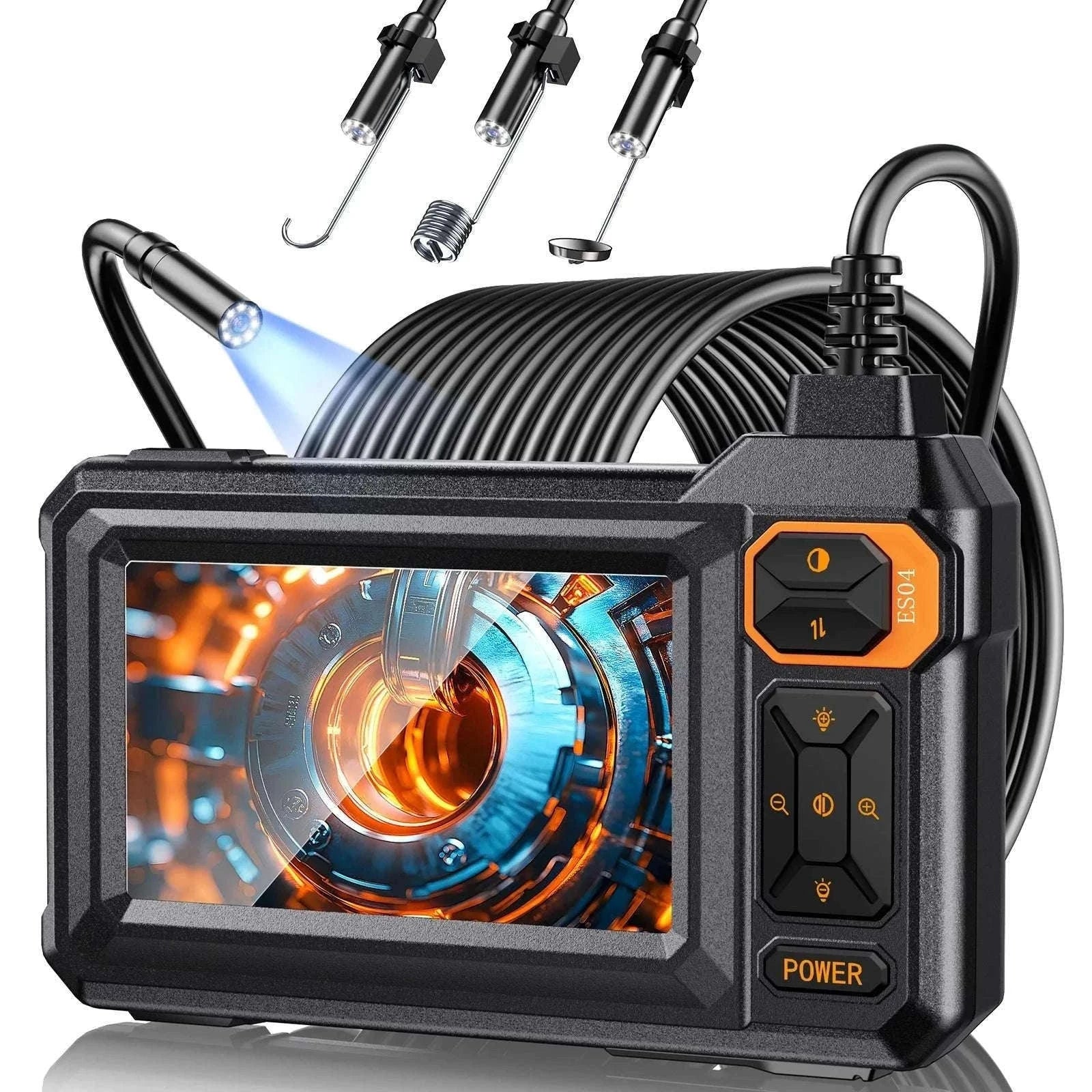 4.3" HD Endoscope Camera with Screen 16.5ft Cable Pipe Inspection-black / 5M / 8mm|United States