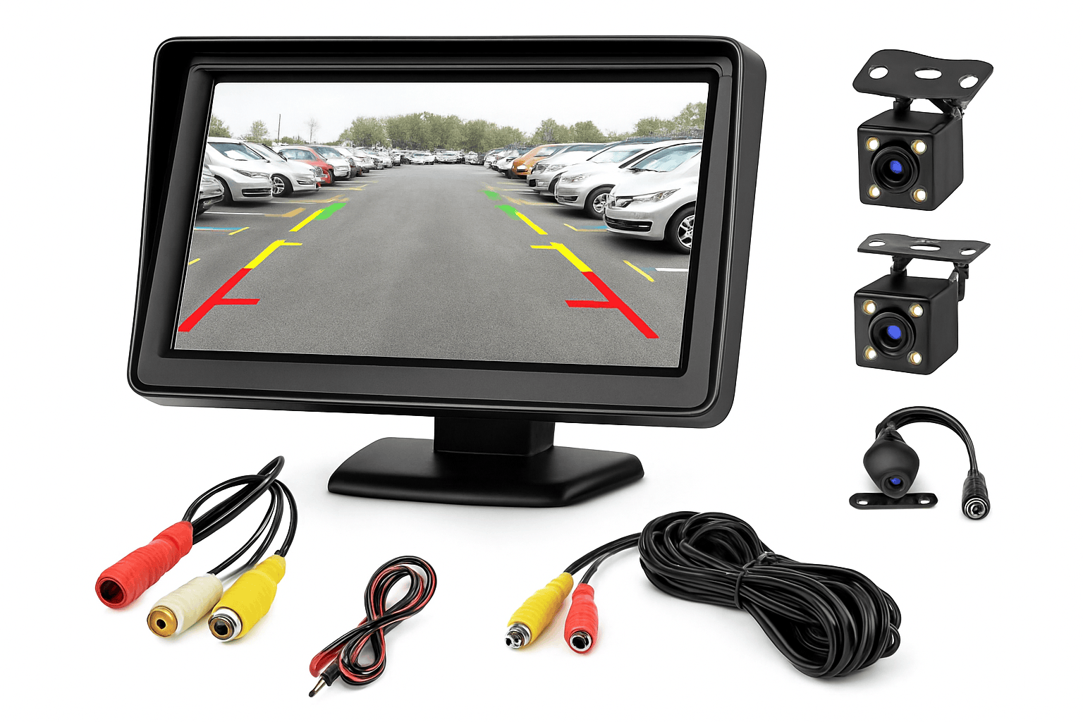 4.3 Inch Rear View Camera Monitor for Parking-X116-4LED Camera