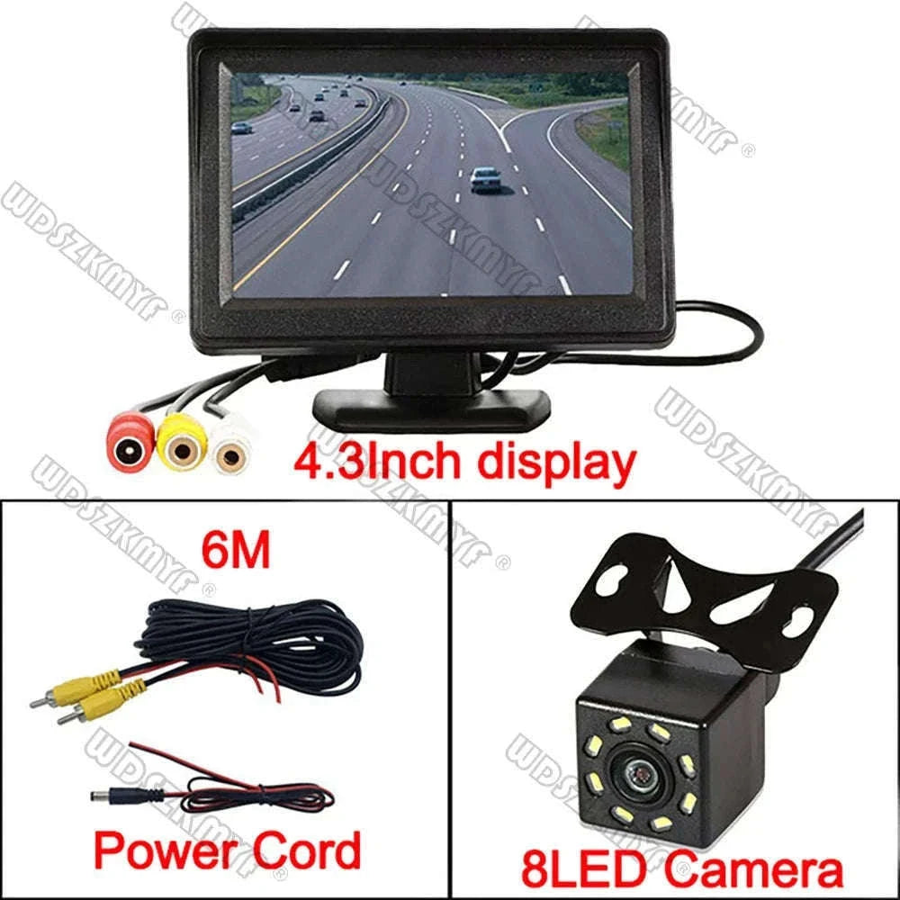 4.3 Inch Rear View Camera Monitor for Parking-X116-4LED Camera