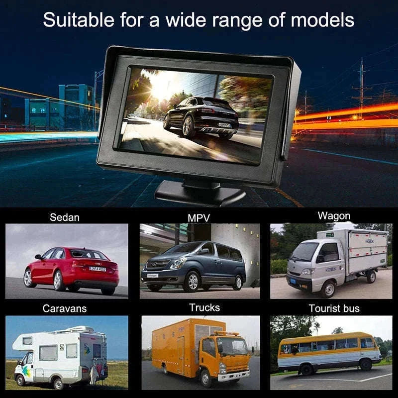 4.3 Inch Rear View Camera Monitor for Parking-X116-4LED Camera