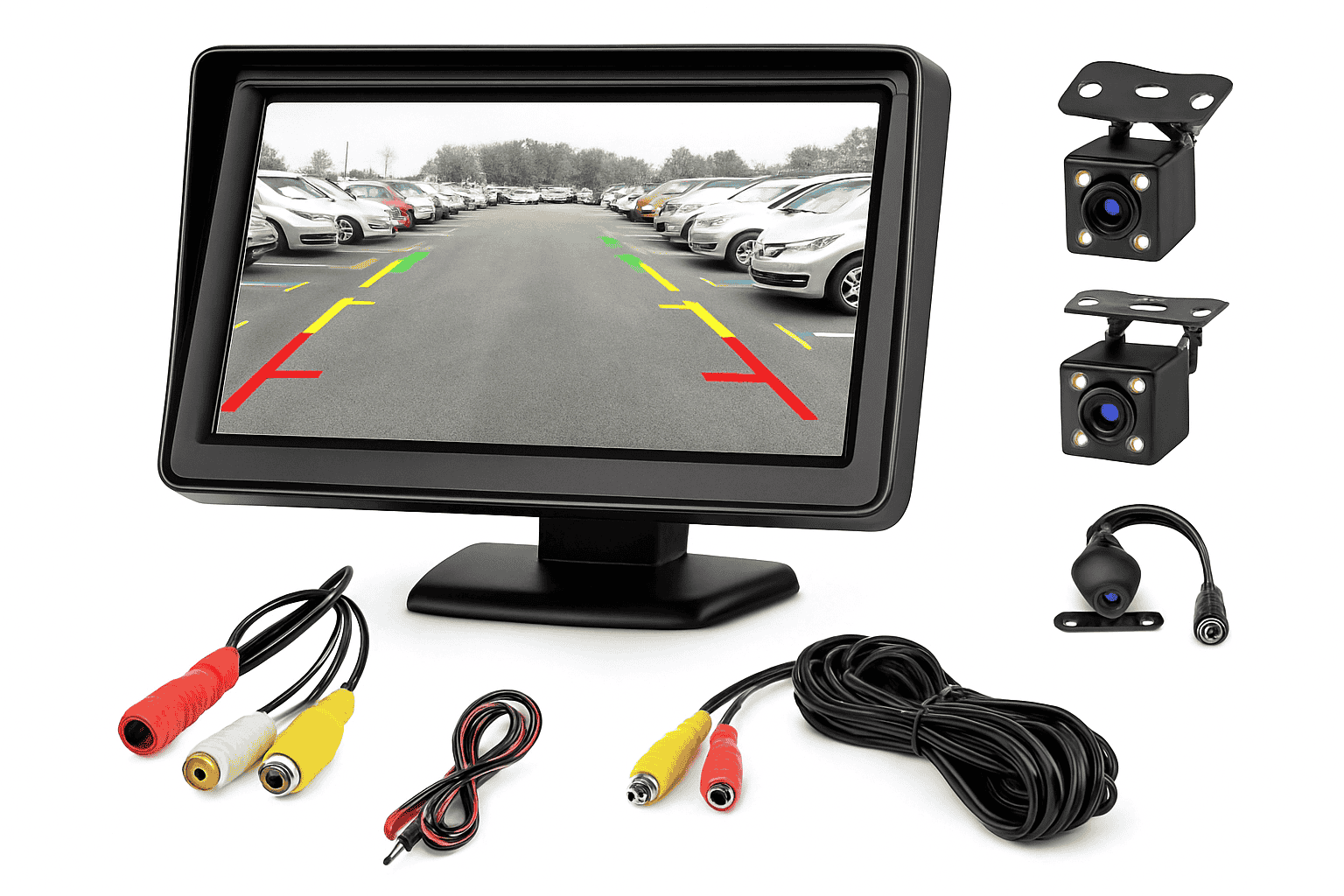 4.3 Inch Rear View Camera Monitor for Parking-X116-4LED Camera