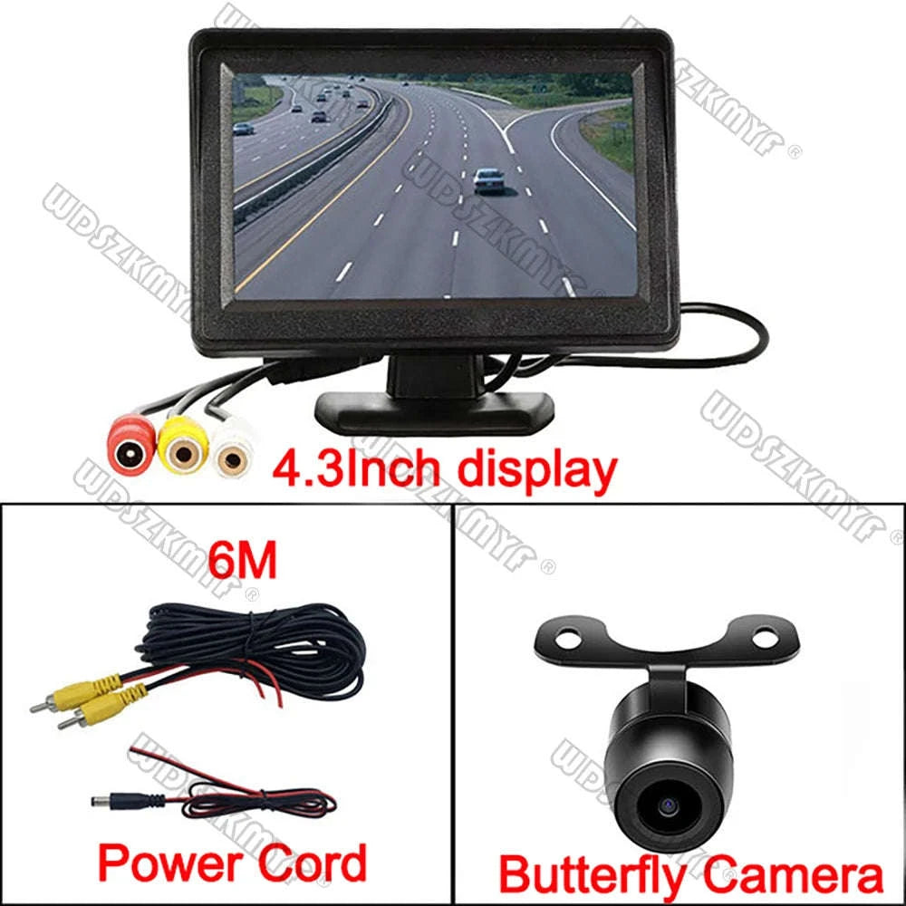 4.3 Inch Rear View Camera Monitor for Parking-X116-4LED Camera