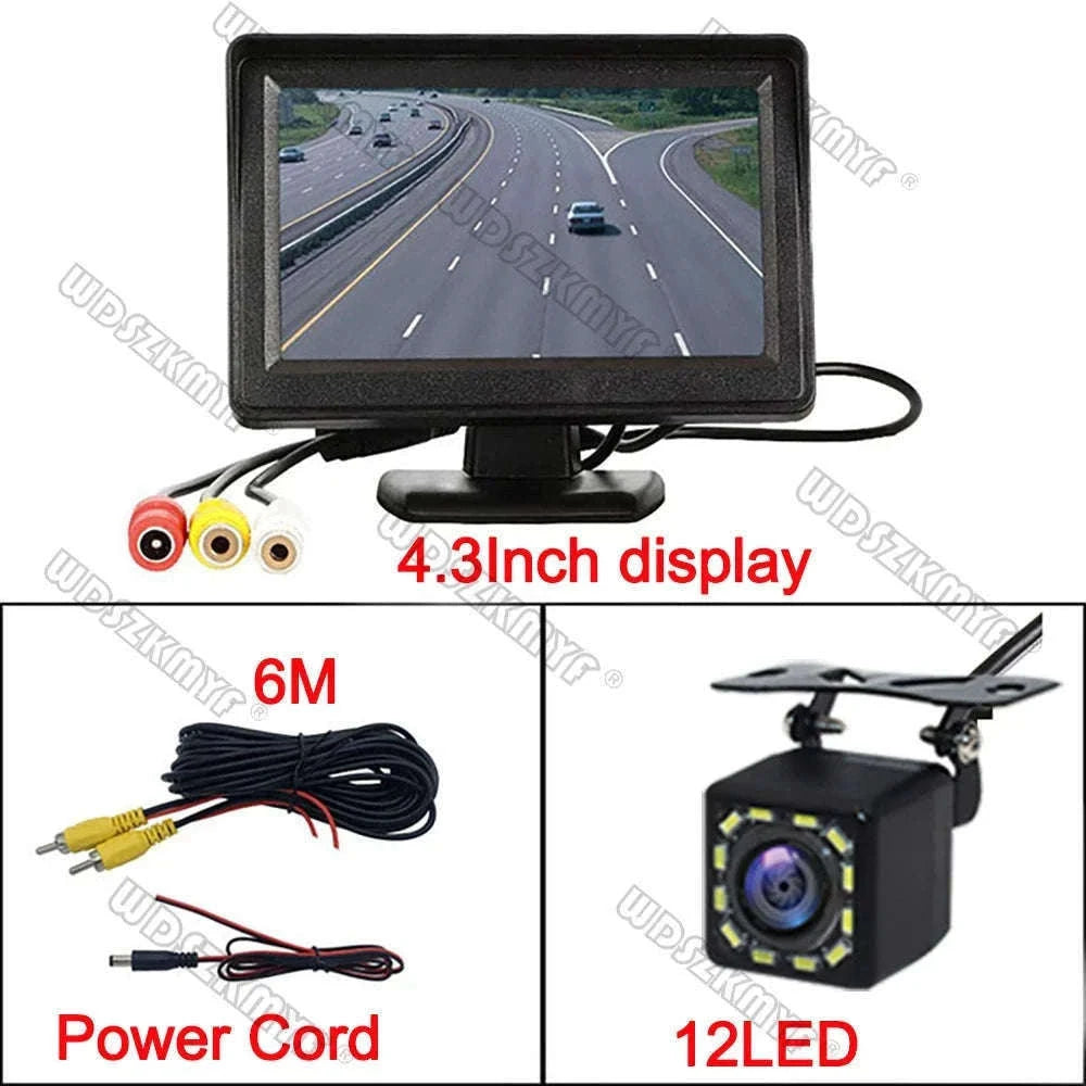 4.3 Inch Rear View Camera Monitor for Parking-X116-4LED Camera