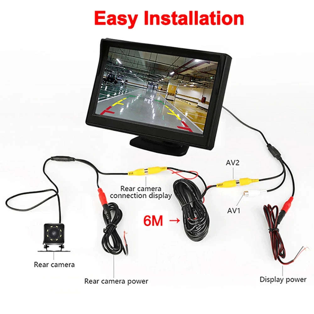4.3 Inch Rear View Camera Monitor for Parking-X116-4LED Camera