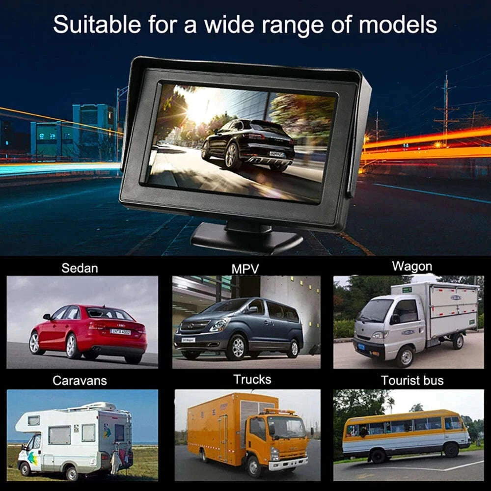 4.3 Inch Rear View Camera Monitor for Safer Parking-X116-4LED Camera
