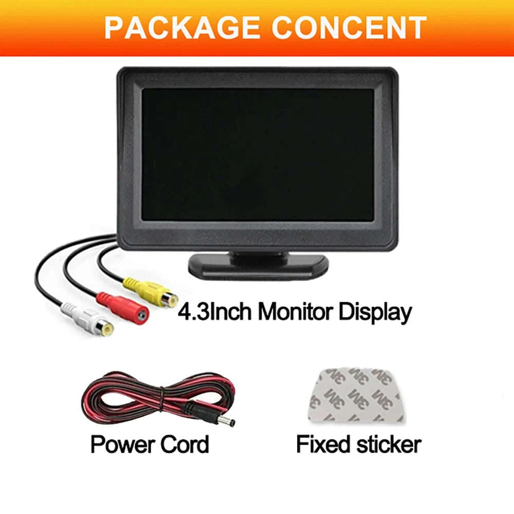 4.3 Inch Rear View Camera Monitor for Safer Parking-X116-4LED Camera
