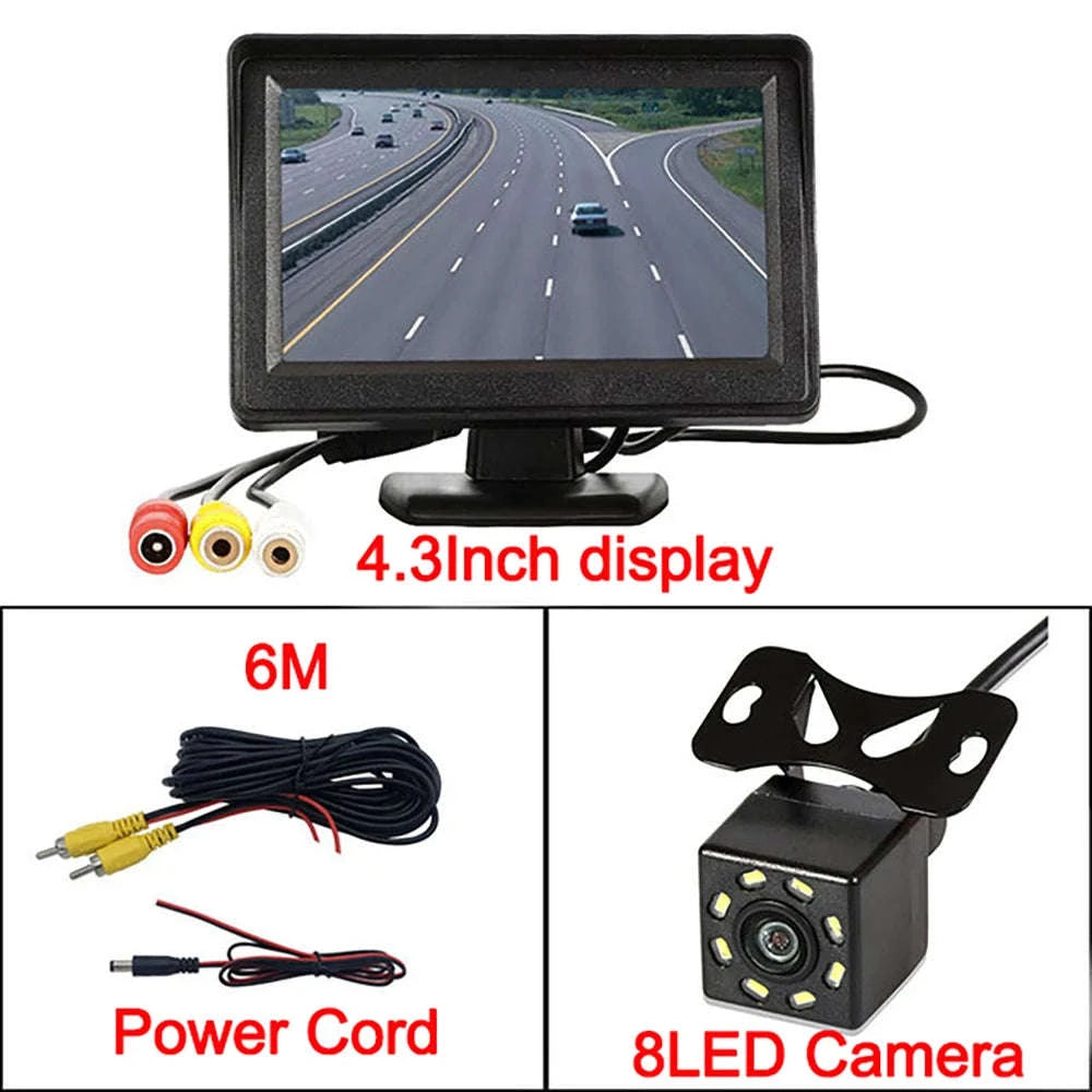 4.3 Inch Rear View Camera Monitor for Safer Parking-X116-4LED Camera