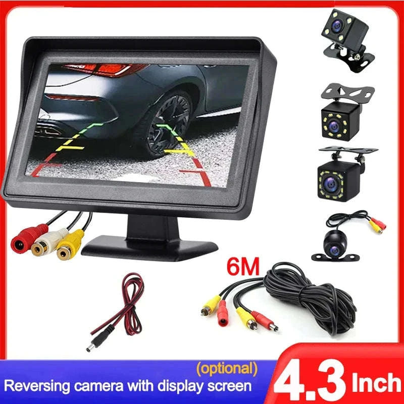 4.3 Inch Rear View Camera Monitor for Safer Parking-X116-4LED Camera