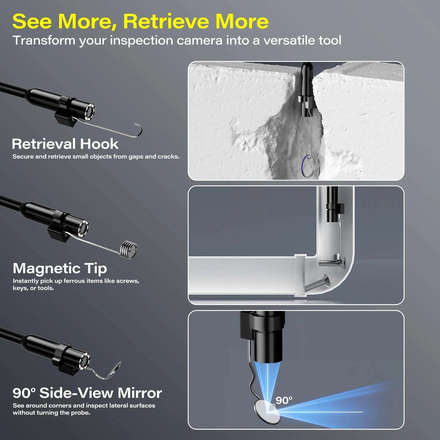 4.3" Industrial Inspection Borescope with 8mm Waterproof Probe-4.3inch / 5m / United States