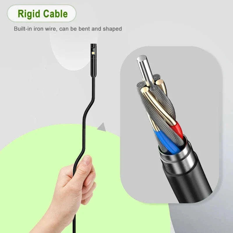 4.3" IPS Industrial Endoscope Camera with Triple Lens HD 1080P-7.9MM Triple / 10 meters