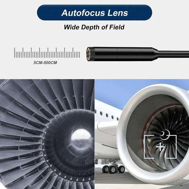 4.3" IPS Industrial Endoscope Camera with Triple Lens HD 1080P-7.9MM Triple / 10 meters