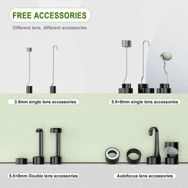 4.3" IPS Industrial Endoscope Camera with Triple Lens HD 1080P-7.9MM Triple / 10 meters