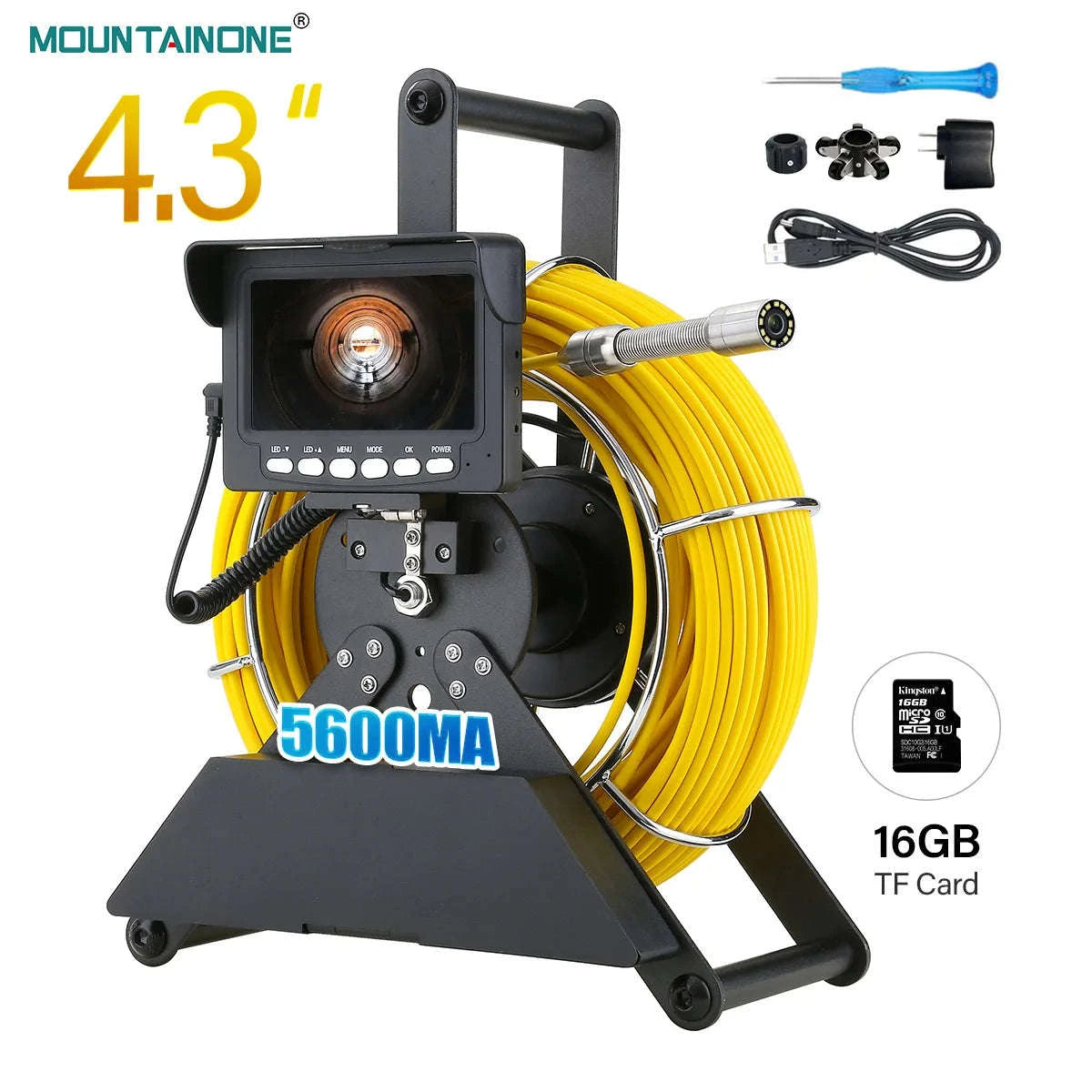 4.3" Sewer Pipe Inspection Camera with DVR and 17mm/22mm Probe-22MM with DVR / Poland / 30M