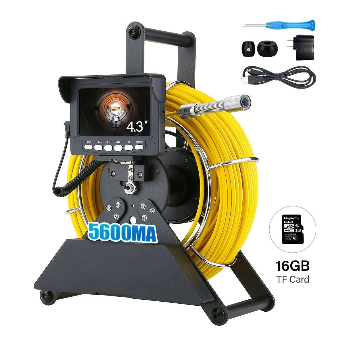 4.3" Sewer Pipe Inspection Camera with DVR and IPS Display-22MM with DVR / Poland / 30M
